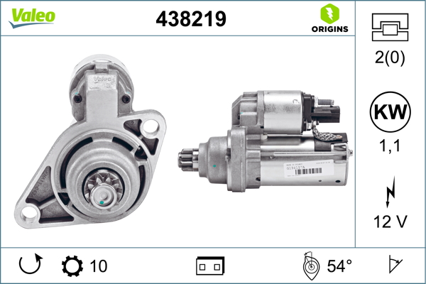 Electromotor VW GOLF VAN VI Variant (AJ5) 1.4 TSi benzina 122 cai VALEO 438219