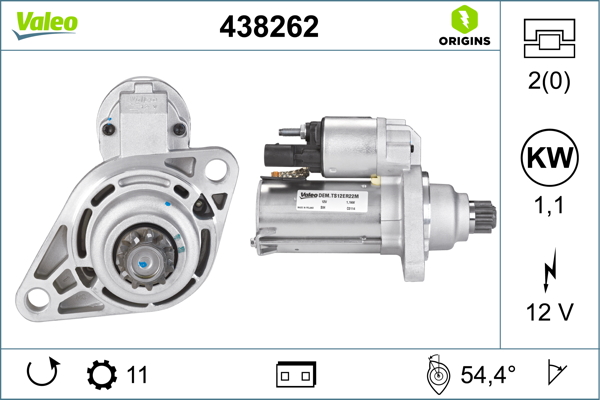 Electromotor VW GOLF VII (5G1, BQ1, BE1, BE2) 1.0 TSI benzina 115 cai VALEO 438262
