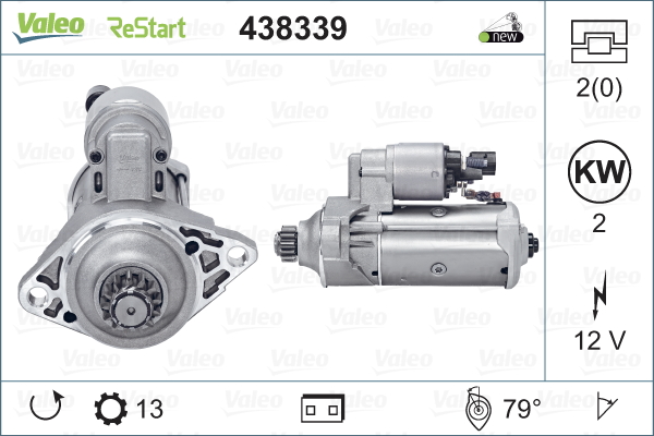 Electromotor VW GOLF VII (5G1, BQ1, BE1, BE2) 2.0 GTI Clubsport benzina 265 cai VALEO 438339