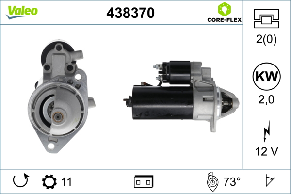 Electromotor VW GOLF VI Van (5K1_) 2.0 TDi diesel 170 cai VALEO 438370