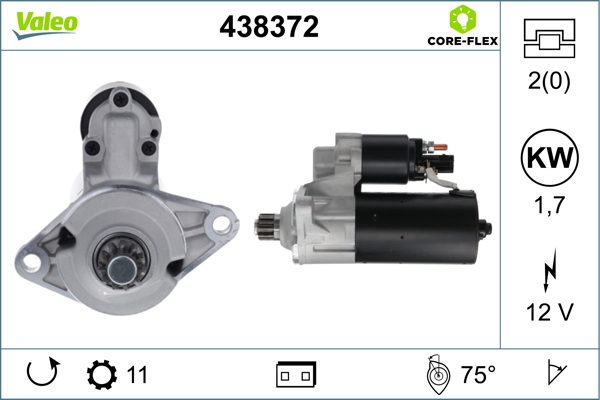 Electromotor VW GOLF VI Variant (AJ5) 2.0 TDI diesel 140 cai VALEO 438372