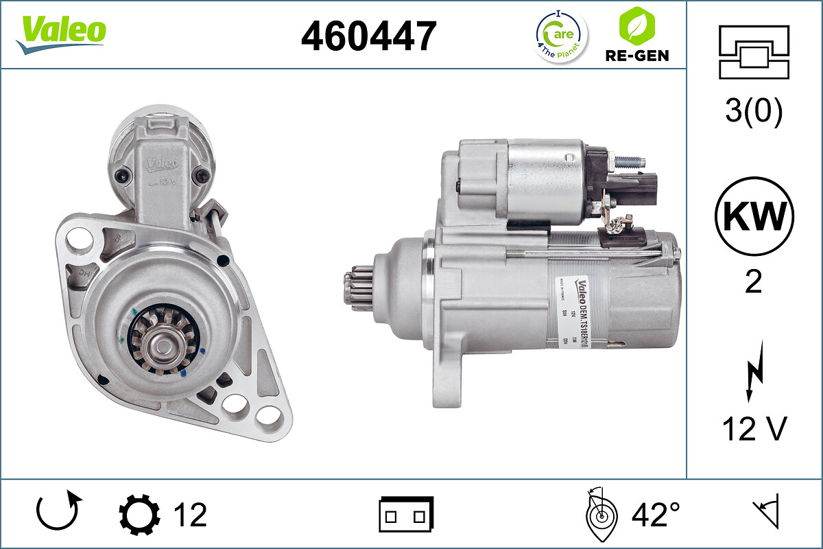 Electromotor VW GOLF VI (5K1) 1.6 TDI diesel 105 cai VALEO 460447