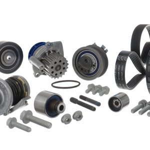Pompa de apa + set curea dintata / trapezoidala SKF VKMC 11000 – VW | AutoRival