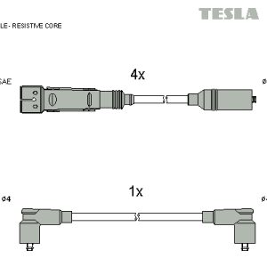 Set cablaj aprindere TESLA T035B – VW | AutoRival