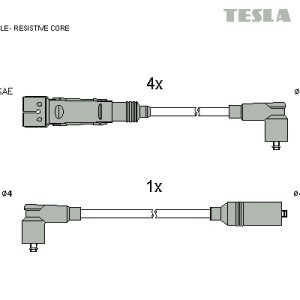 Set cablaj aprindere TESLA T054B – VW | AutoRival
