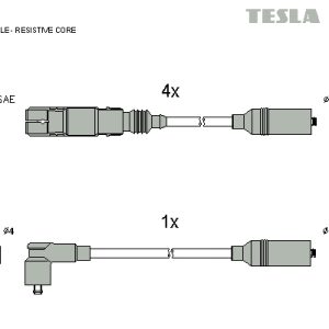 Set cablaj aprindere TESLA T068B – VW | AutoRival