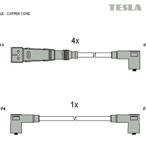 Set cablaj aprindere TESLA T654C – VW | AutoRival