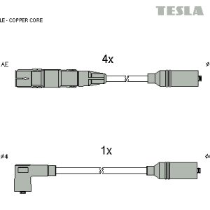 Set cablaj aprindere TESLA T802C – VW | AutoRival