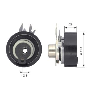 Rola intinzator curea distributie GATES T43046 – VW | AutoRival
