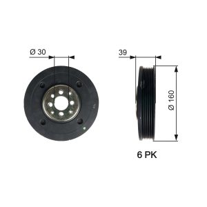 Fulie curea arbore cotit GATES TVD1004 – VW | AutoRival