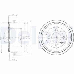 Tambur frana DELPHI BF410 – VW | AutoRival