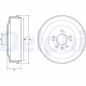 Tambur frana DELPHI BF558 – VW | AutoRival