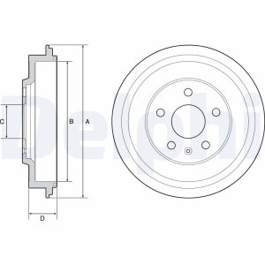 Tambur frana DELPHI BF561 – VW | AutoRival