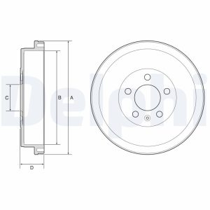 Tambur frana DELPHI BF634 – VW | AutoRival