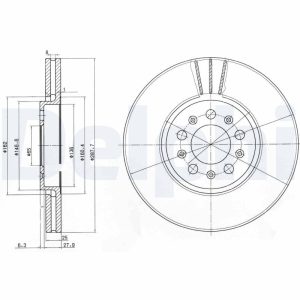 Disc frana DELPHI BG3035C – VW | AutoRival