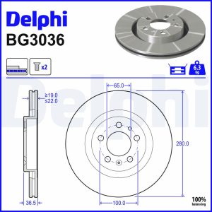 Disc frana DELPHI BG3036 – VW | AutoRival