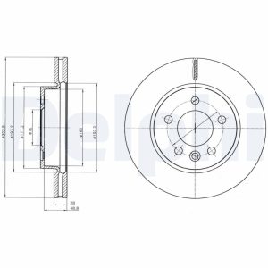 Disc frana DELPHI BG4343C – VW | AutoRival