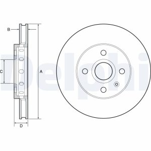 Disc frana DELPHI BG4647C – VW | AutoRival
