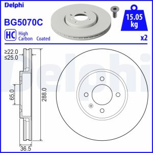 Disc frana DELPHI BG5070C – VW | AutoRival