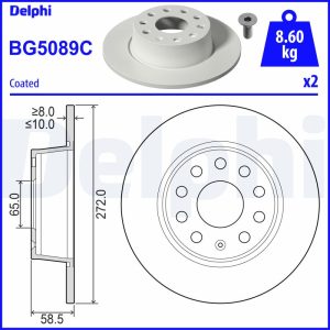 Disc frana DELPHI BG5089C – VW | AutoRival