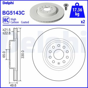 Disc frana DELPHI BG5143C – VW | AutoRival