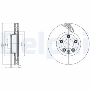Disc frana DELPHI BG9101C – VW | AutoRival