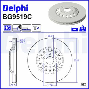 Disc frana DELPHI BG9519C – VW | AutoRival