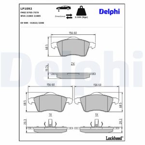 Set placute frana DELPHI LP1092 – VW | AutoRival
