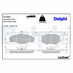 Set placute frana DELPHI LP1601 – VW | AutoRival