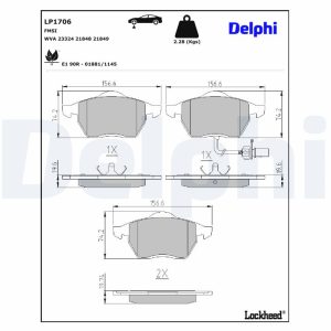 Set placute frana DELPHI LP1706 – VW | AutoRival