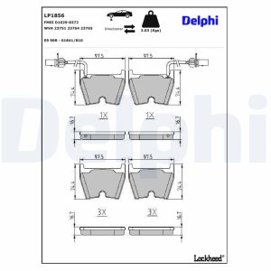 Set placute frana DELPHI LP1856 – VW | AutoRival