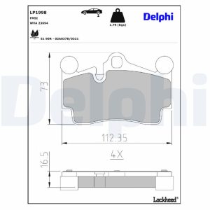 Set placute frana DELPHI LP1998 – VW | AutoRival