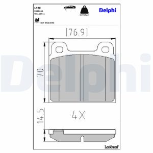 Set placute frana DELPHI LP20 – VW | AutoRival