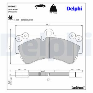 Set placute frana DELPHI LP2057 – VW | AutoRival