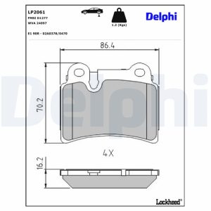 Set placute frana DELPHI LP2061 – VW | AutoRival