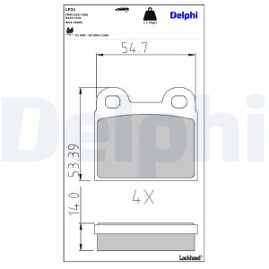 Set placute frana DELPHI LP21 – VW | AutoRival