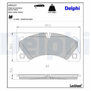 Set placute frana DELPHI LP2117 – VW | AutoRival