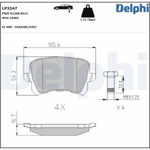 Set placute frana DELPHI LP3247 – VW | AutoRival