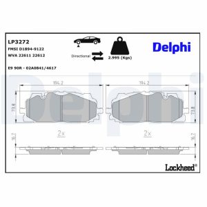 Set placute frana DELPHI LP3272 – VW | AutoRival