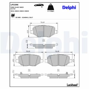 Set placute frana DELPHI LP3296 – VW | AutoRival