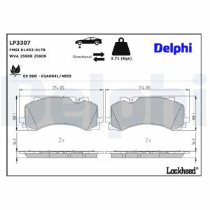 Set placute frana DELPHI LP3307 – VW | AutoRival