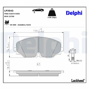 Set placute frana DELPHI LP3543 – VW | AutoRival