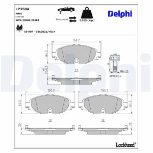 Set placute frana DELPHI LP3584 – VW | AutoRival