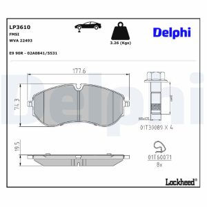 Set placute frana DELPHI LP3610 – VW | AutoRival