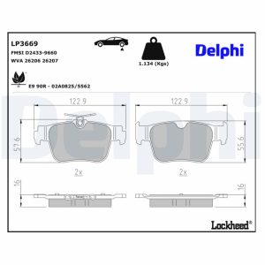Set placute frana DELPHI LP3669 – VW | AutoRival
