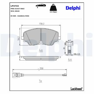 Set placute frana DELPHI LP3733 – VW | AutoRival