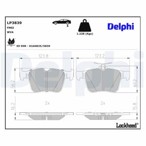 Set placute frana DELPHI LP3839 – VW | AutoRival