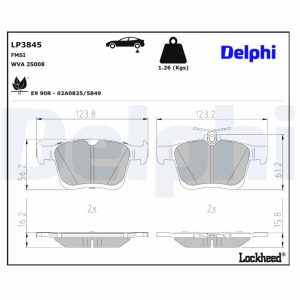 Set placute frana DELPHI LP3845 – VW | AutoRival