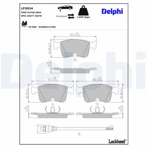 Set placute frana DELPHI LP3934 – VW | AutoRival