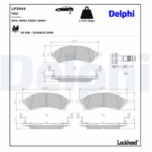 Set placute frana DELPHI LP3944 – VW | AutoRival